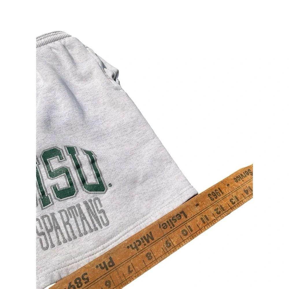 Vintage Michigan State Spartans Sweat Shorts Gray Grey Med MSU Santee Sweats XL
